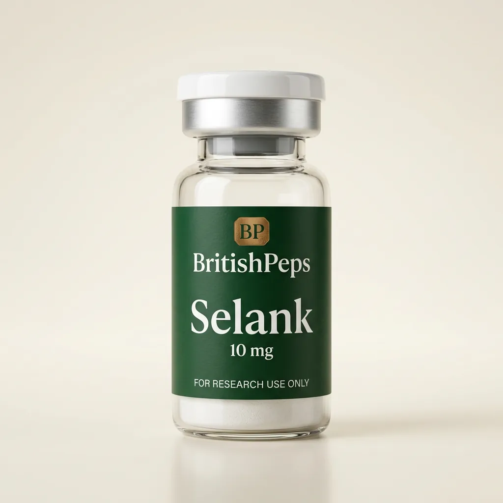 Selank 10mg research peptide vial