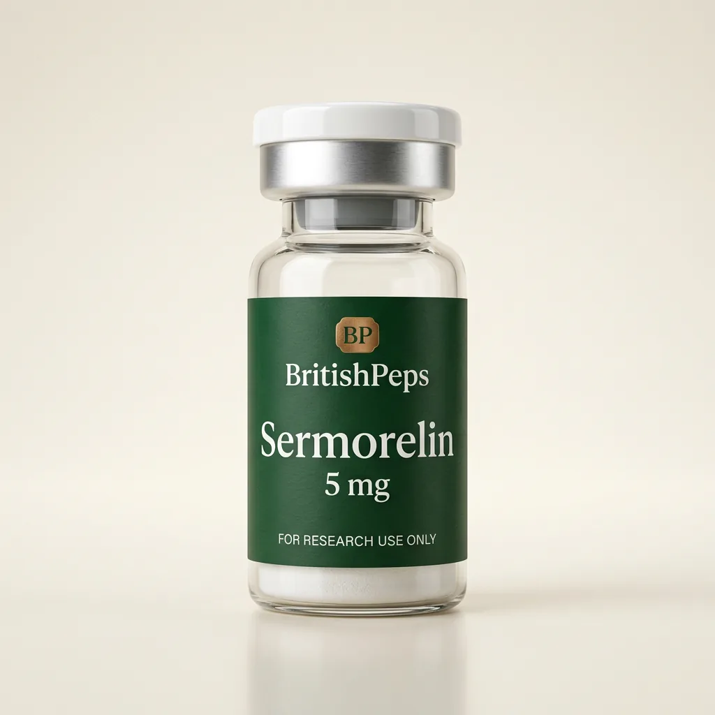 Sermorelin 5mg research peptide vial