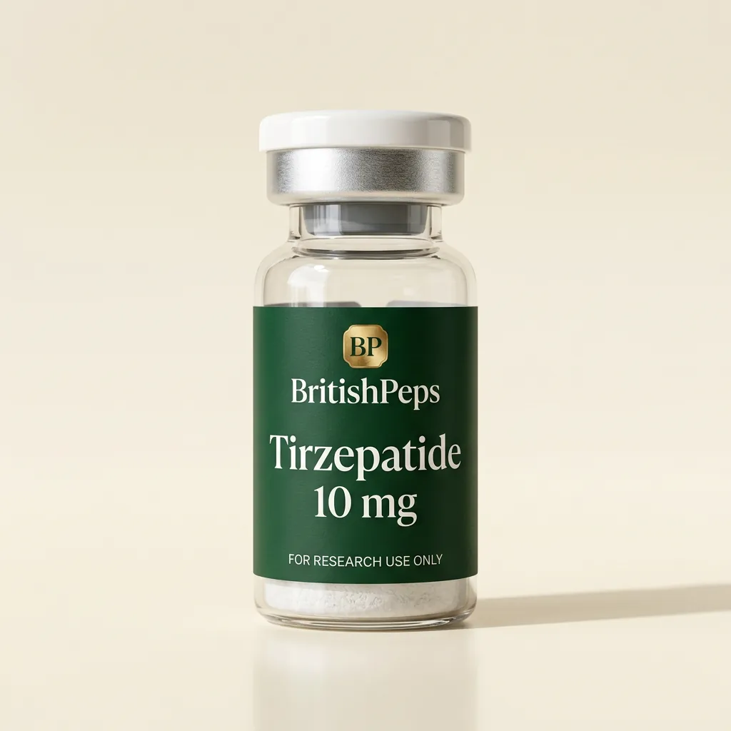 Tirzepatide 10mg research peptide vial